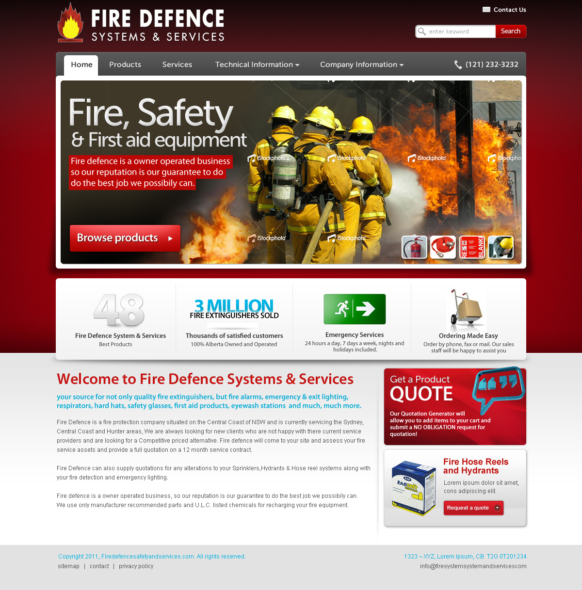 Web Design by PNJ for Fire Defence Systems  Services Pty Ltd | Design #460358