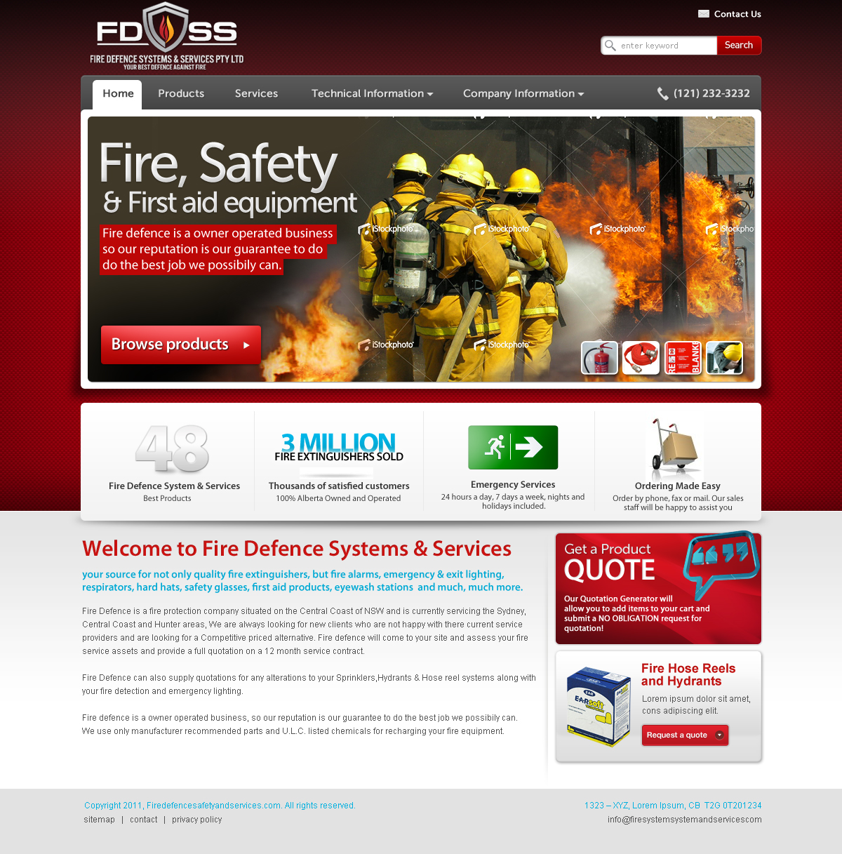 Web Design by PNJ for Fire Defence Systems  Services Pty Ltd | Design #460413