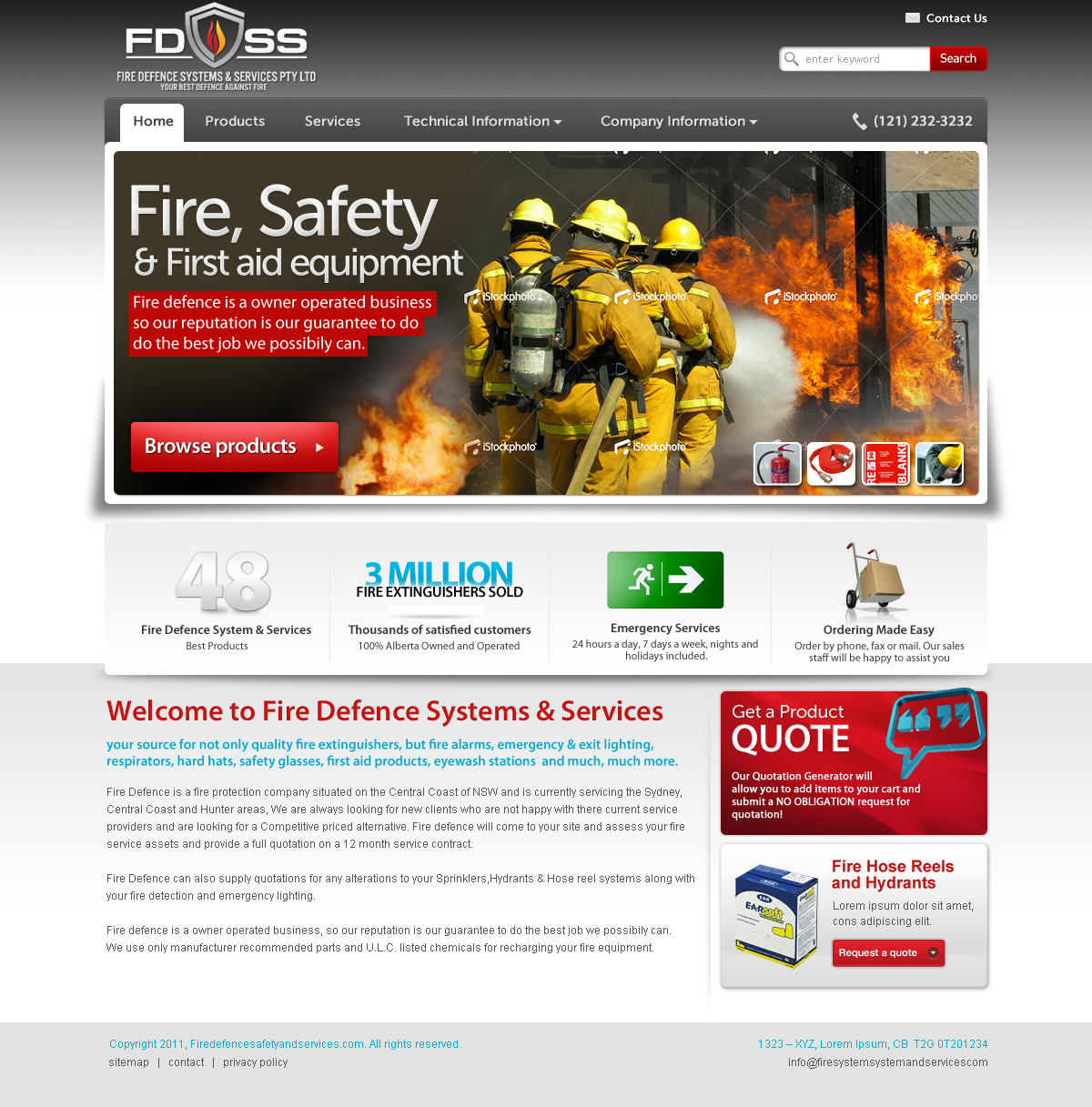 Web Design by PNJ for Fire Defence Systems  Services Pty Ltd | Design #460414