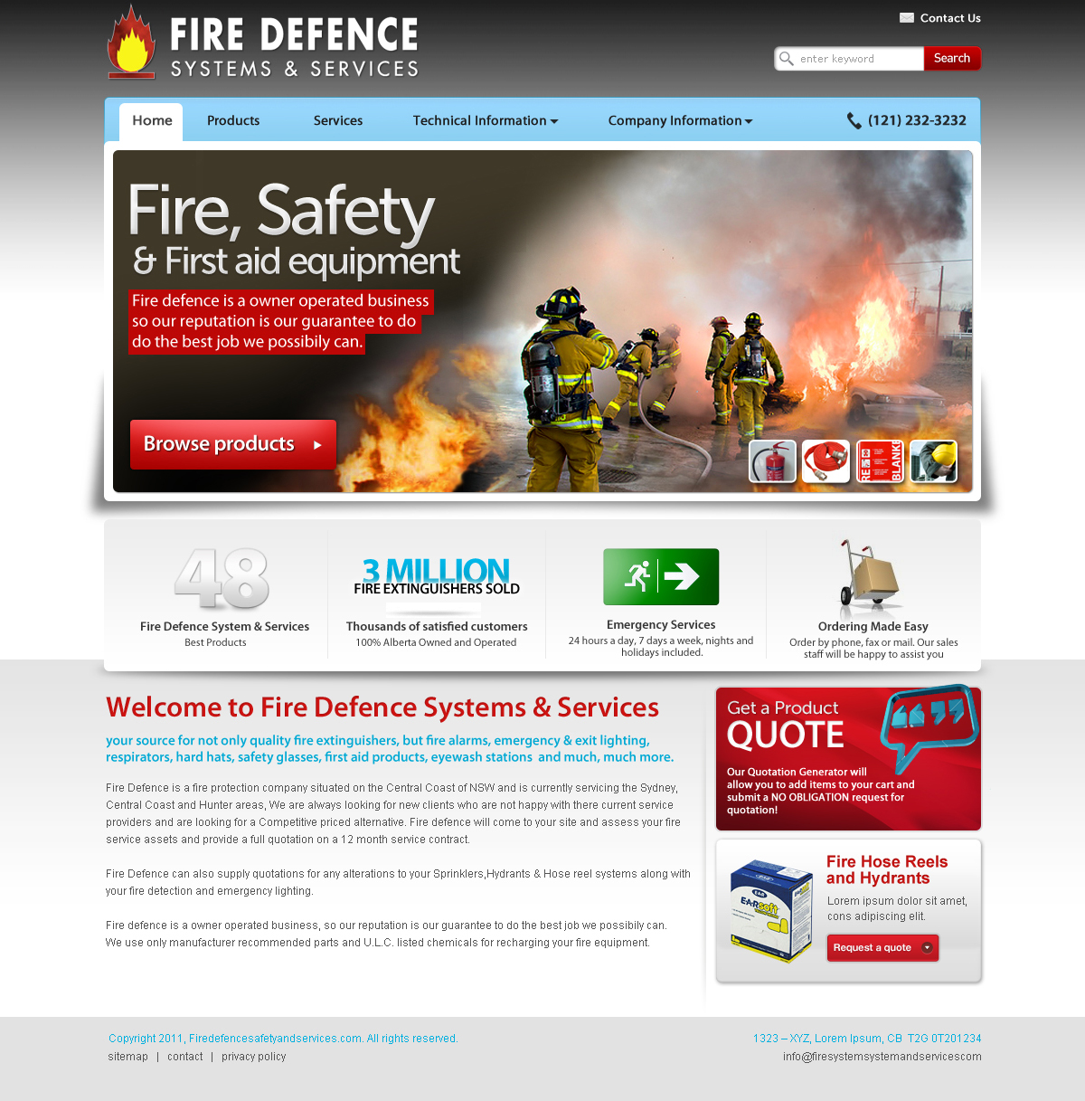 Web Design by PNJ for Fire Defence Systems  Services Pty Ltd | Design #460418