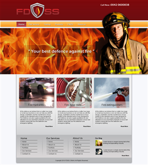 Web Design by LogoDesigns.ae for Fire Defence Systems  Services Pty Ltd | Design: #463391