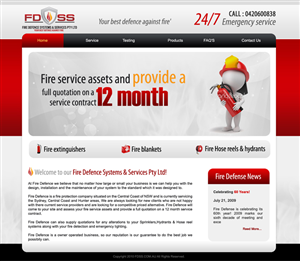 Web Design by rvv for Fire Defence Systems  Services Pty Ltd | Design: #464424
