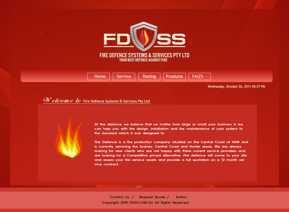 Web Design by GK for Fire Defence Systems  Services Pty Ltd | Design #468125