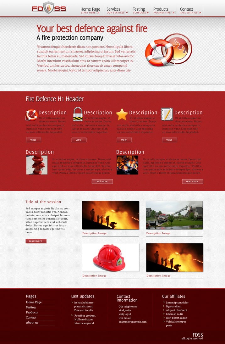 Web Design by designer for Fire Defence Systems  Services Pty Ltd | Design #467536