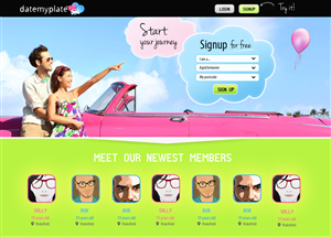 Web Design by kockatt for DateMyPlate | Design: #2236635