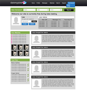 Web Design by Himanshu vyas for DateMyPlate | Design #2317694