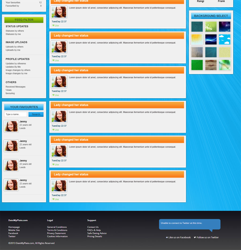 Web Design par Expert Designer pour DateMyPlate | Design #2285535