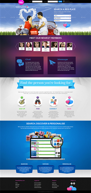 Web Design by Mayank Patel for DateMyPlate | Design: #2264985