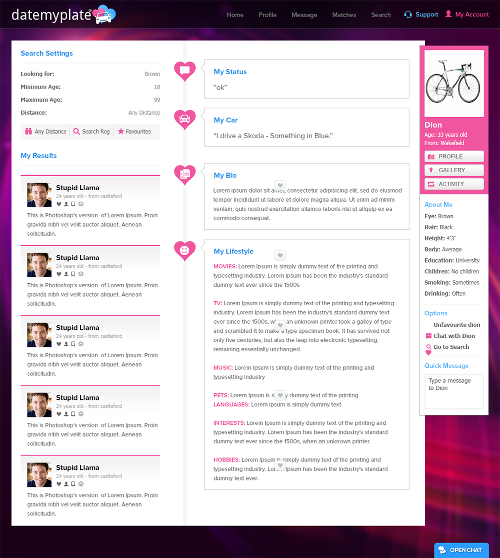 Web Design by Mayank Patel for DateMyPlate | Design #2294506