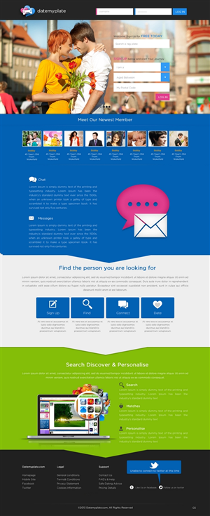Web Design by pb for DateMyPlate | Design: #2241742