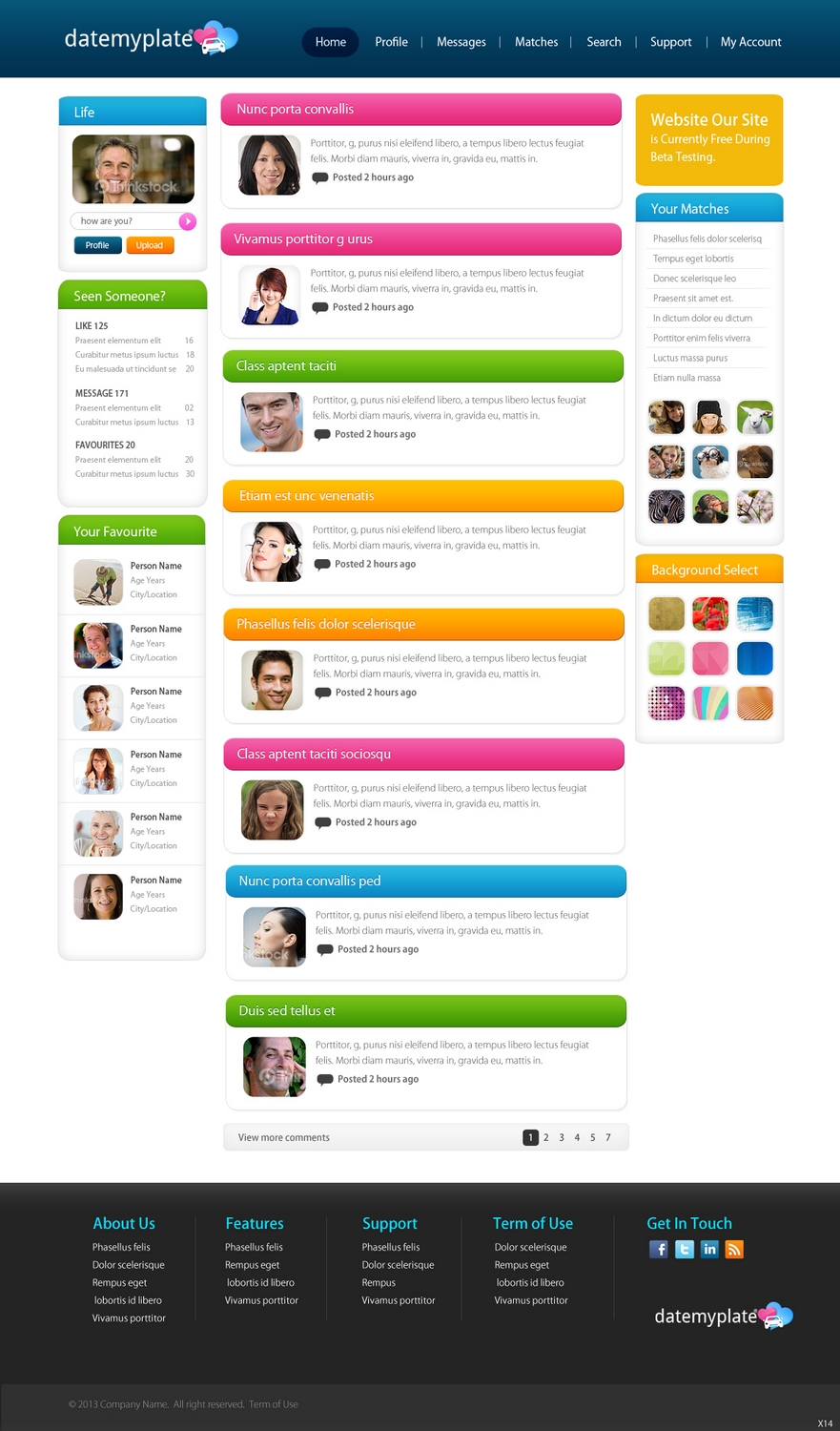 Web Design by pb for DateMyPlate | Design #2241750
