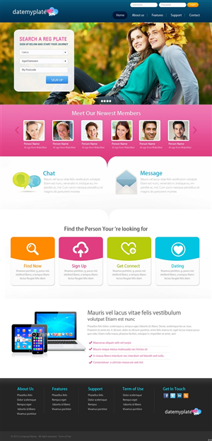 Web Design by pb for DateMyPlate | Design: #2241753