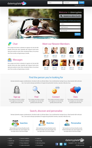 Web Design by pb for DateMyPlate | Design: #2241756
