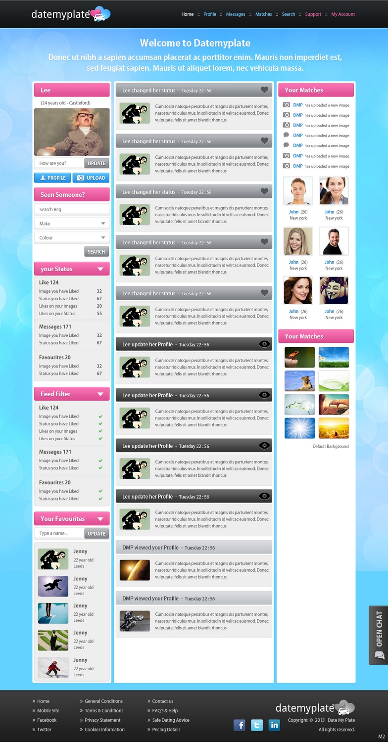 Web Design by pb for DateMyPlate | Design #2241761