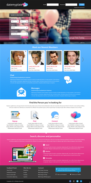 Web Design by pb for DateMyPlate | Design: #2248369