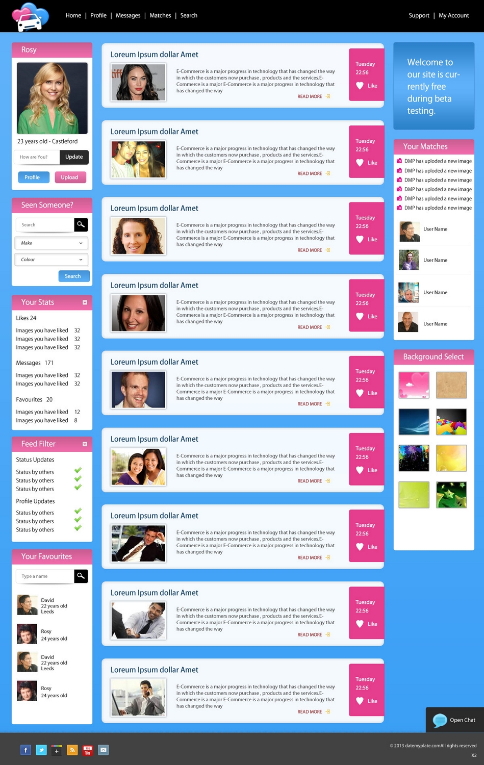 Diseño Web por pb para DateMyPlate | Diseño #2248379