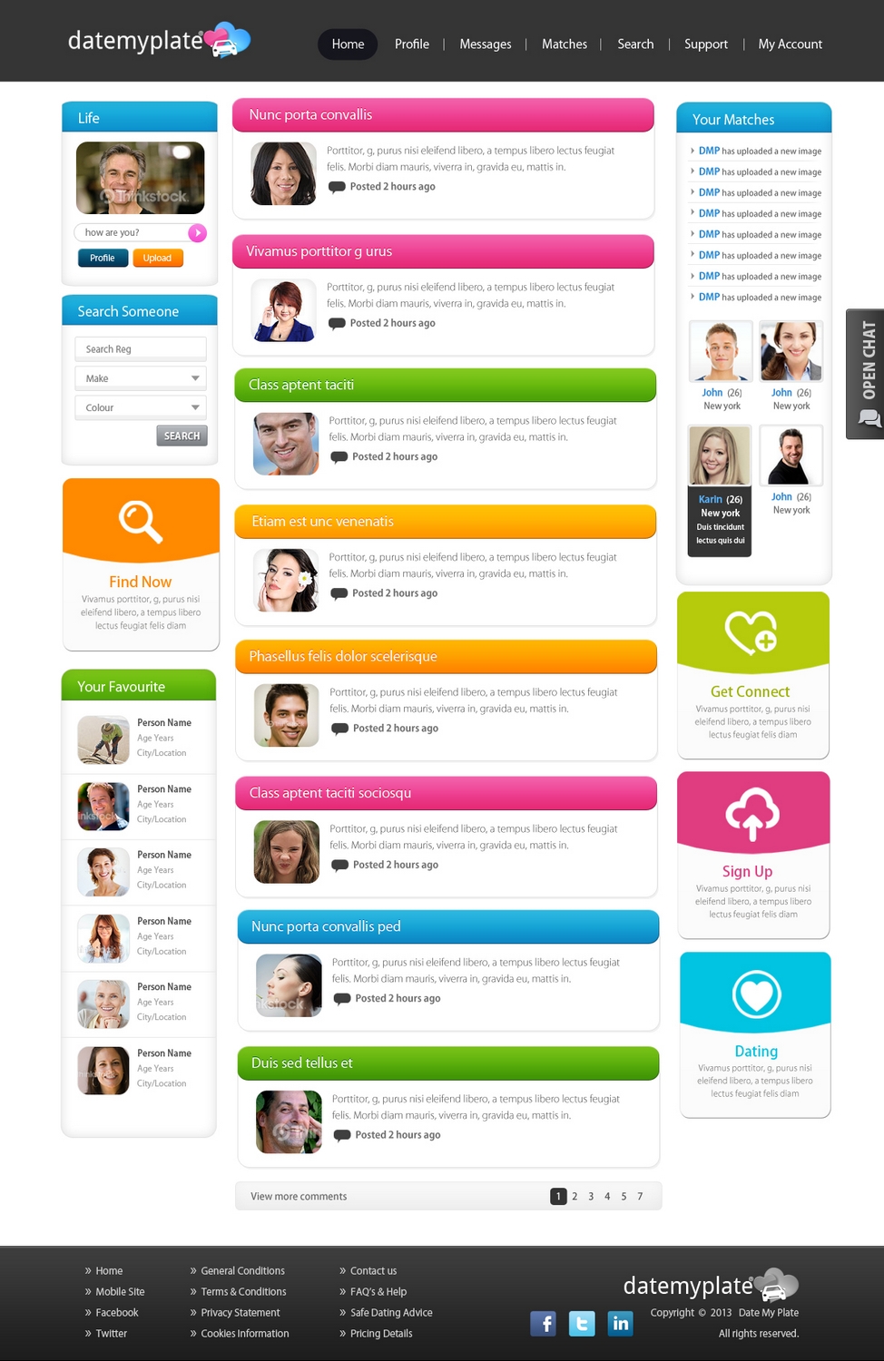 Diseño Web por pb para DateMyPlate | Diseño #2263154