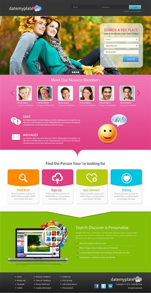 Web Design by pb for DateMyPlate | Design: #2263163