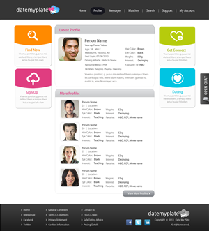 Web Design by pb for DateMyPlate | Design: #2296783