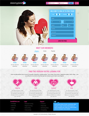 Web Design by Creative Usha for DateMyPlate | Design #2257458