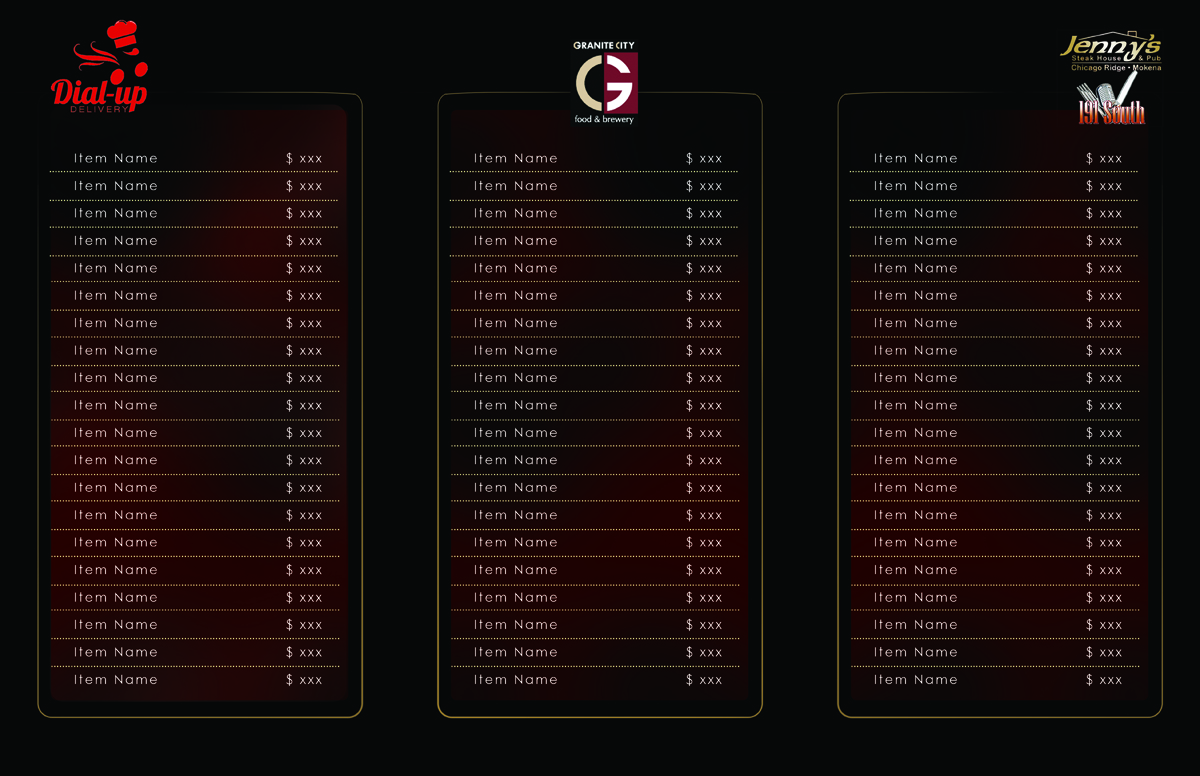 Menu Design by .Ashu. for Dial-up Delivery | Design #2229421
