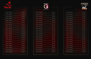 Menu Design Project | Menu Design by .Ashu.