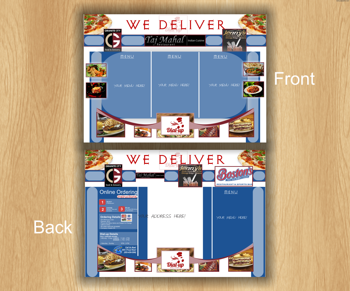 Menu Design by stevedan for Dial-up Delivery | Design #2229662