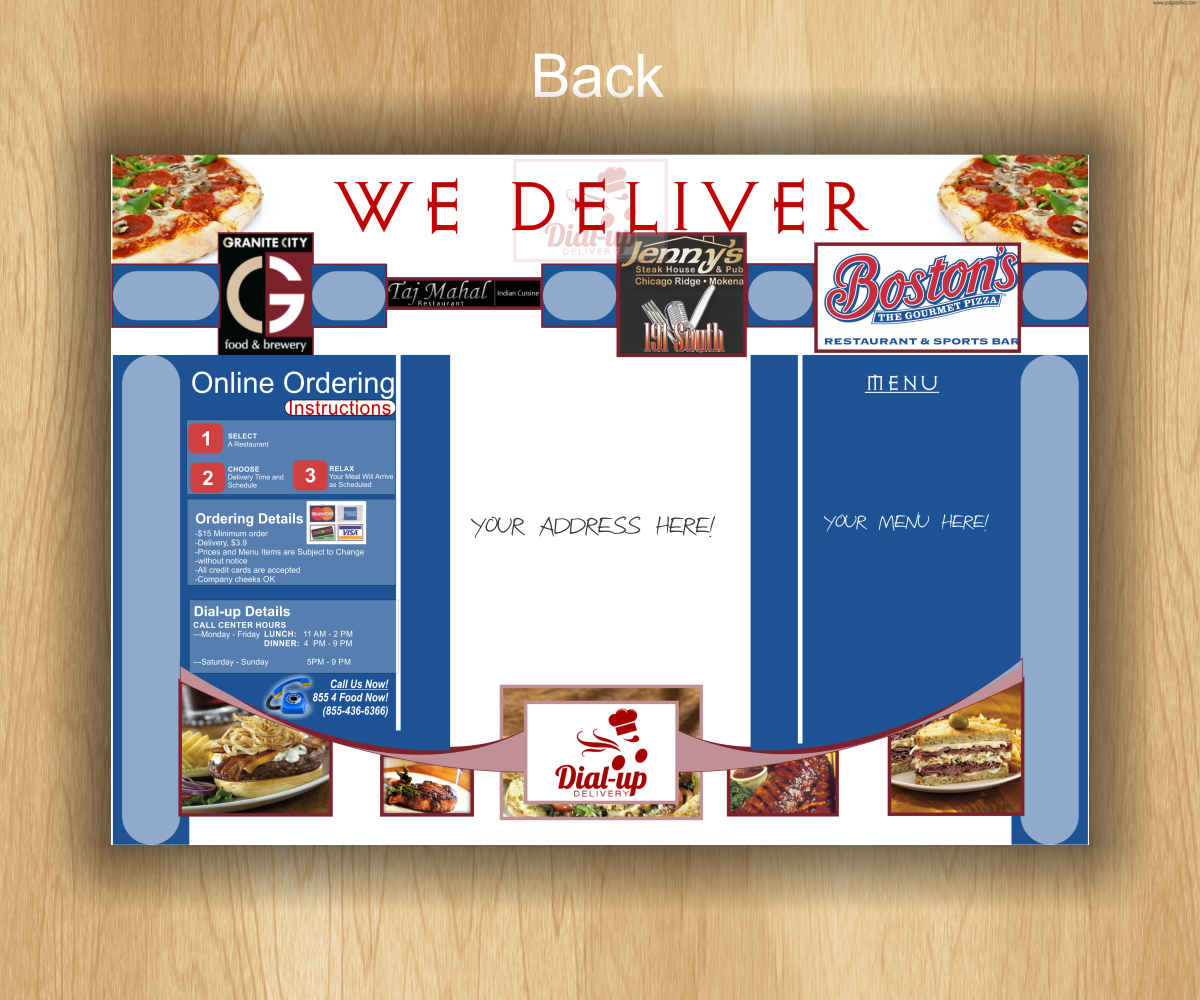 Menu Design by stevedan for Dial-up Delivery | Design #2229679