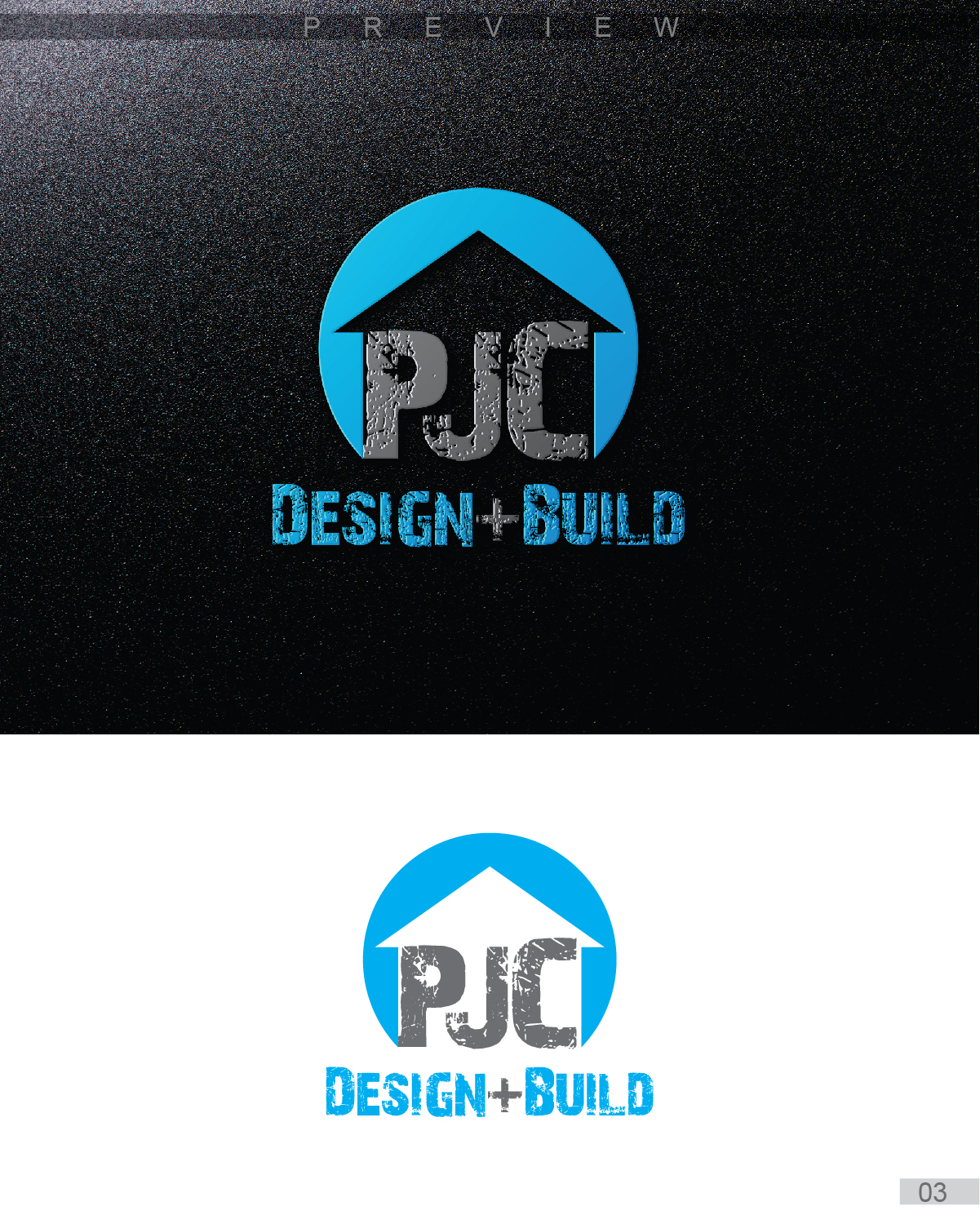 Logo Design by 3Guys for PJC design + build | Design #10657018