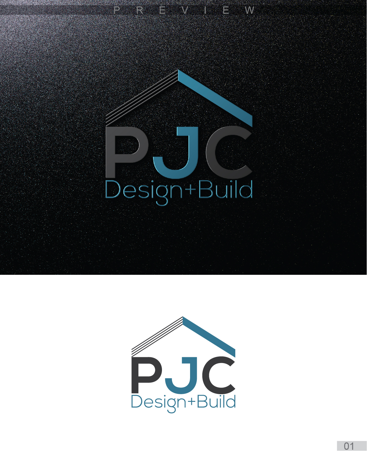 Logo Design by 3Guys for PJC design + build | Design #10657020