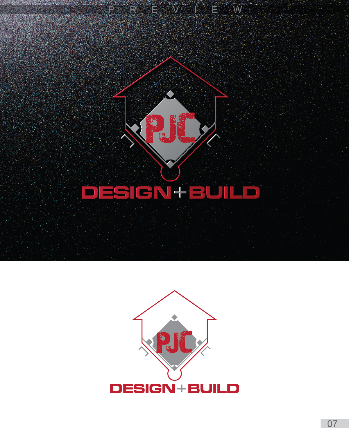 Logo Design by 3Guys for PJC design + build | Design #10676007