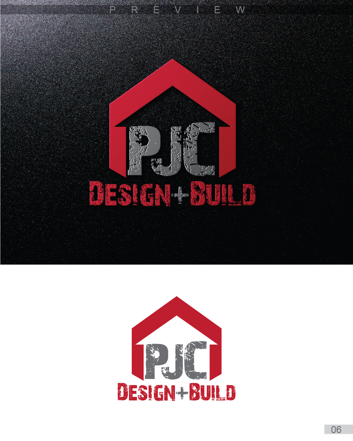 Logo Design by 3Guys for PJC design + build | Design #10676009