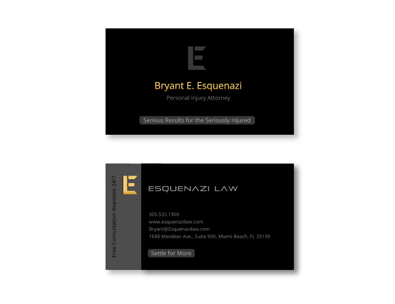 Business Card Design by instudio for Esquenazi Law | Design #10669755