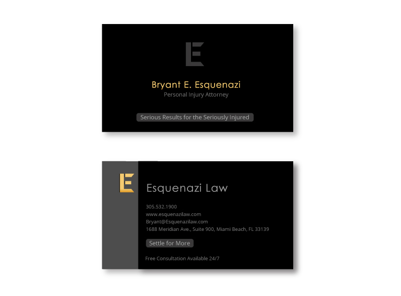 Visitenkarten-Design von instudio für Esquenazi Law | Design #10676510