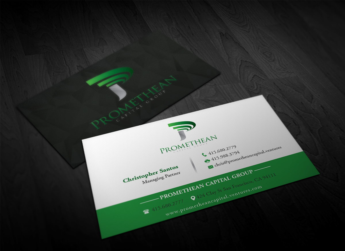 Diseño de Tarjeta de Presentación por Pointless Pixels India para PROMETHEAN CAPITAL GROUP | Diseño #10674217