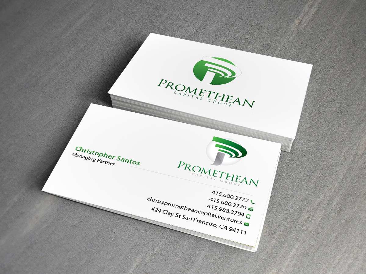 Business Card Design by Creations Box 2015 for PROMETHEAN CAPITAL GROUP | Design #10684176