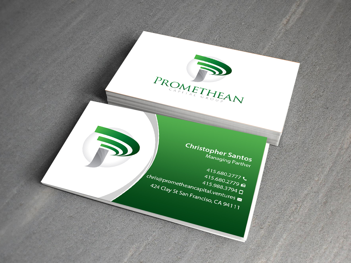 Diseño de Tarjeta de Presentación por Creations Box 2015 para PROMETHEAN CAPITAL GROUP | Diseño #10684177