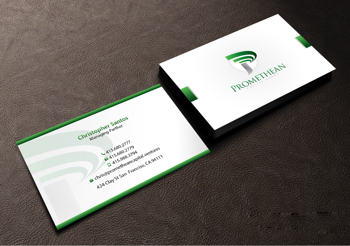 Business Card Design by Creations Box 2015 for PROMETHEAN CAPITAL GROUP | Design #10684188