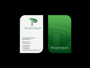 Business Card Design by Creations Box 2015 for PROMETHEAN CAPITAL GROUP | Design: #10684196