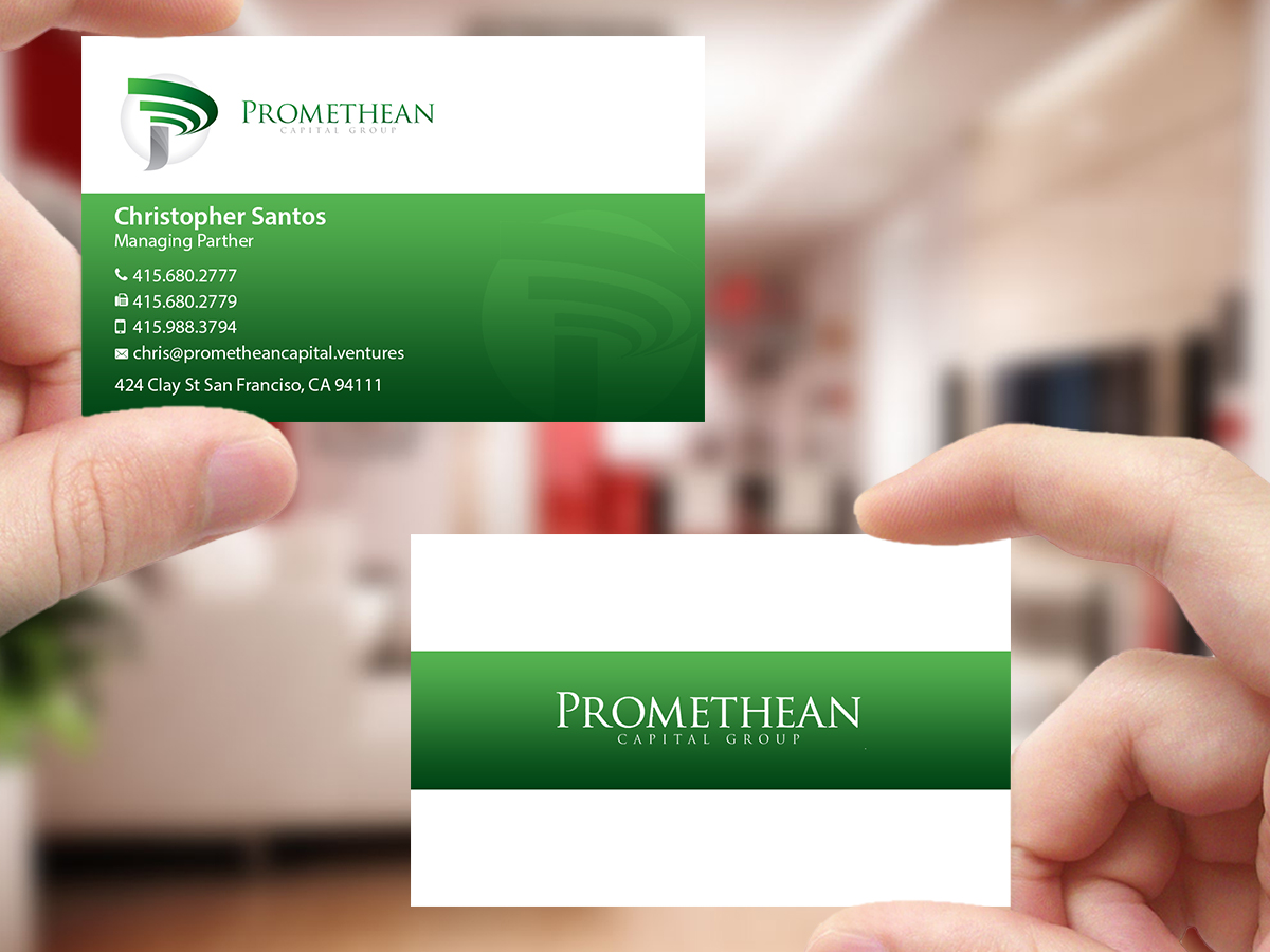 Business Card Design by Creations Box 2015 for PROMETHEAN CAPITAL GROUP | Design #10684201