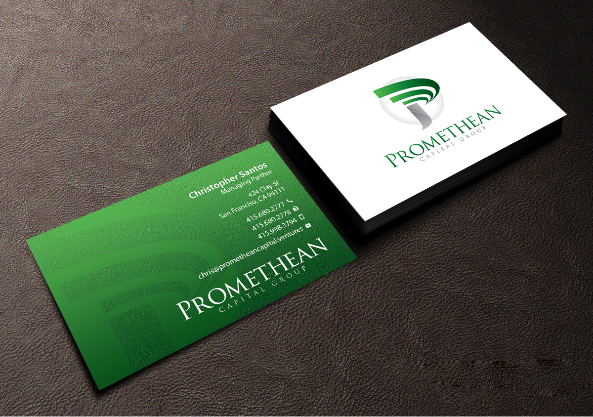 Business Card Design by Creations Box 2015 for PROMETHEAN CAPITAL GROUP | Design #10730535