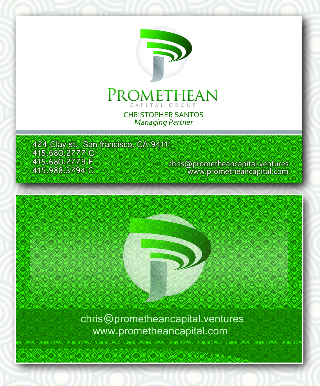 Business Card Design by masterdigiprint for PROMETHEAN CAPITAL GROUP | Design #10687082