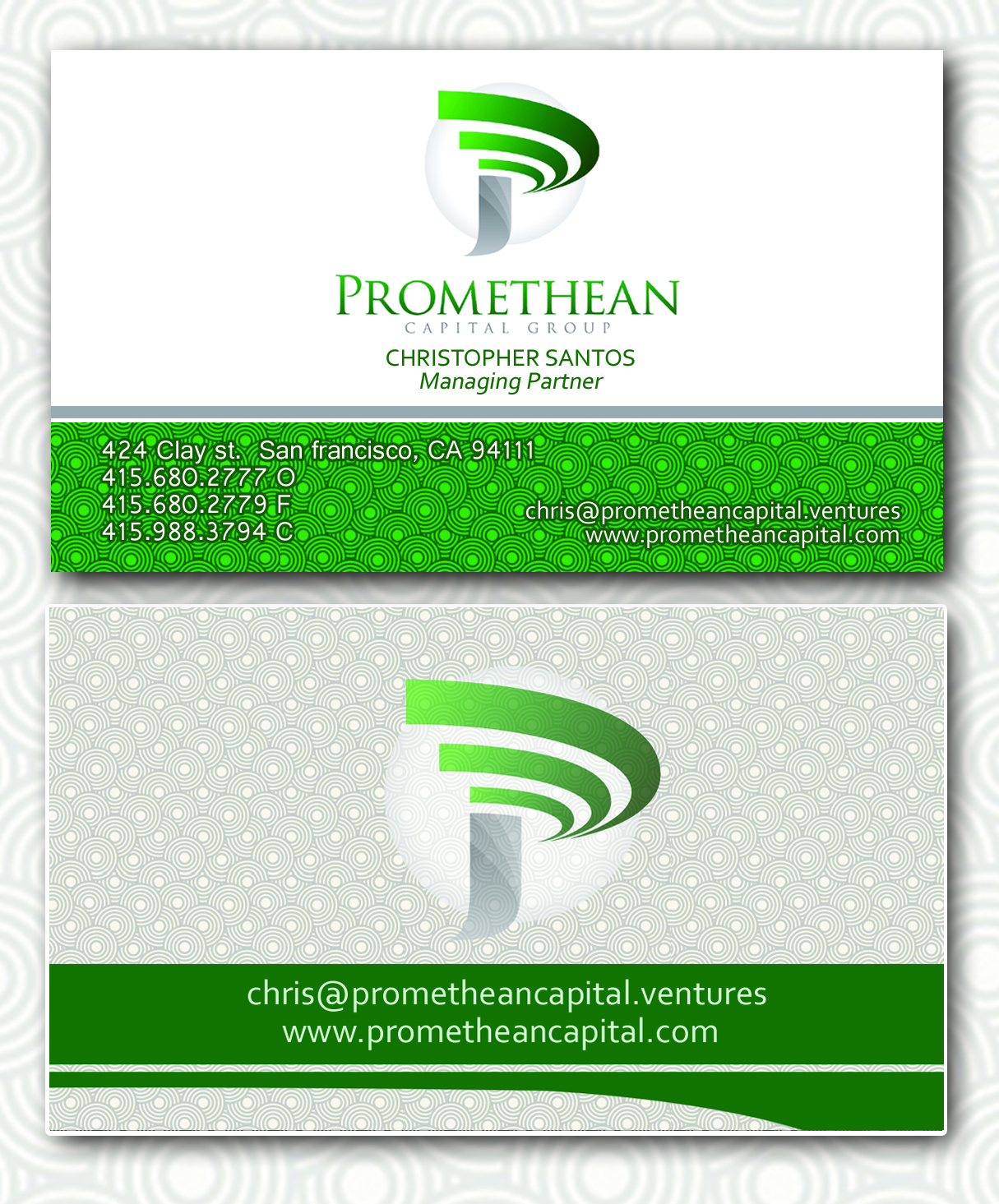 Visitenkarten-Design von masterdigiprint für PROMETHEAN CAPITAL GROUP | Design #10688679