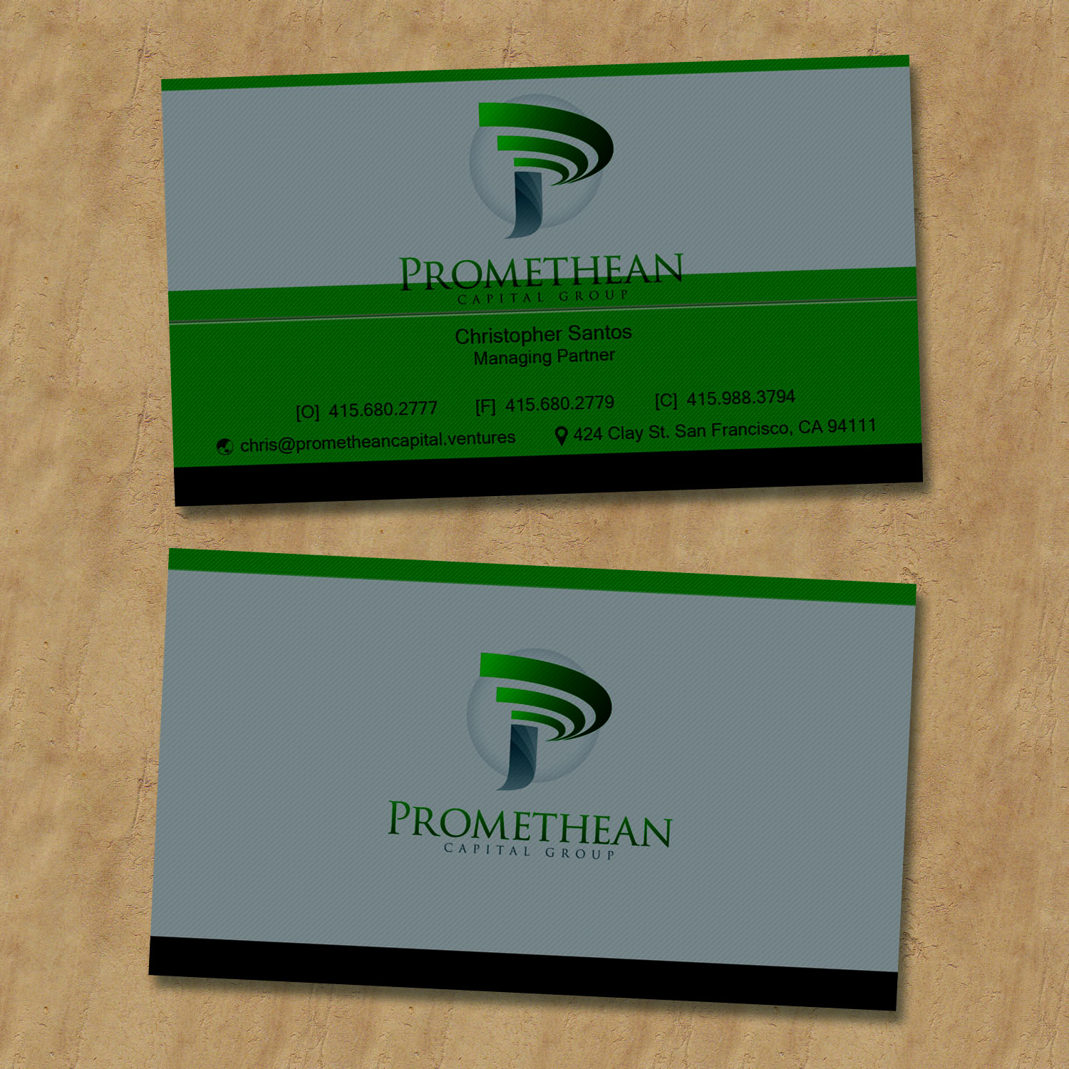Visitenkarten-Design von Louie Fuentes | Manobo Graphic Design Services für PROMETHEAN CAPITAL GROUP | Design #10734383