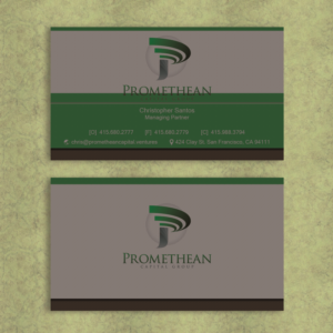 Visitenkarten-Design von Louie Fuentes | Manobo Graphic Design Services für PROMETHEAN CAPITAL GROUP | Design: #10738050