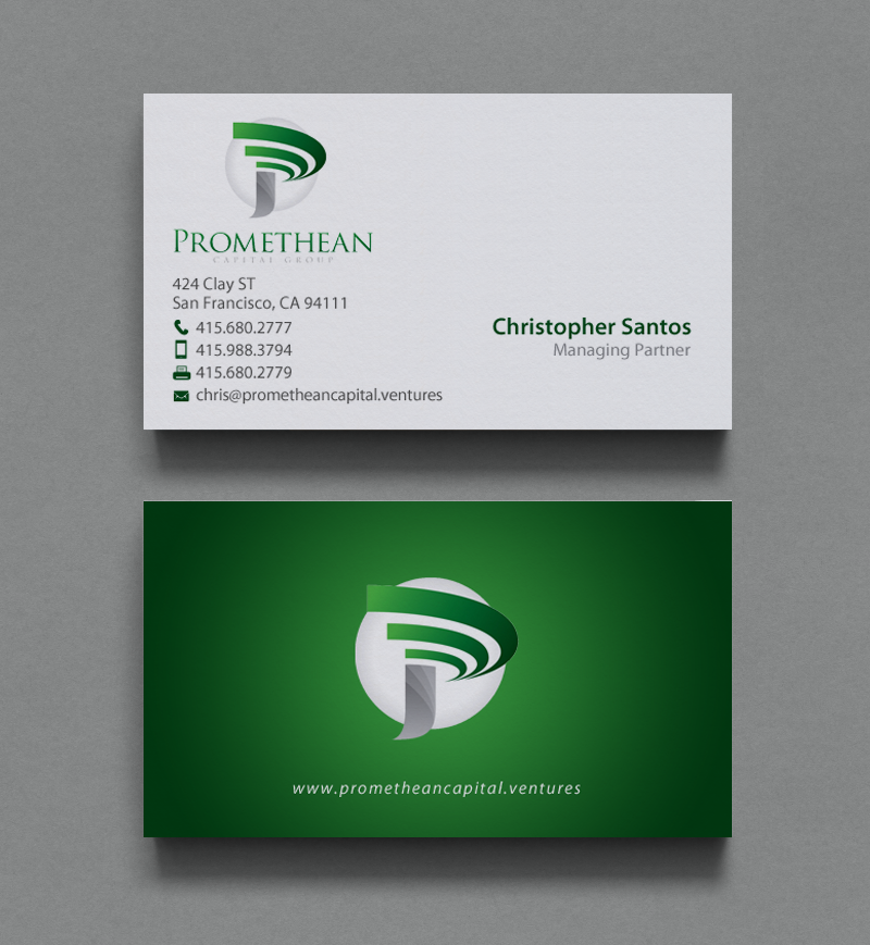 Business Card Design by chandrayaan.creative for PROMETHEAN CAPITAL GROUP | Design #10719981
