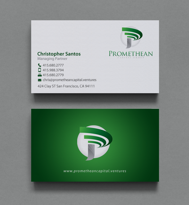 Business Card Design by chandrayaan.creative for PROMETHEAN CAPITAL GROUP | Design #10719982