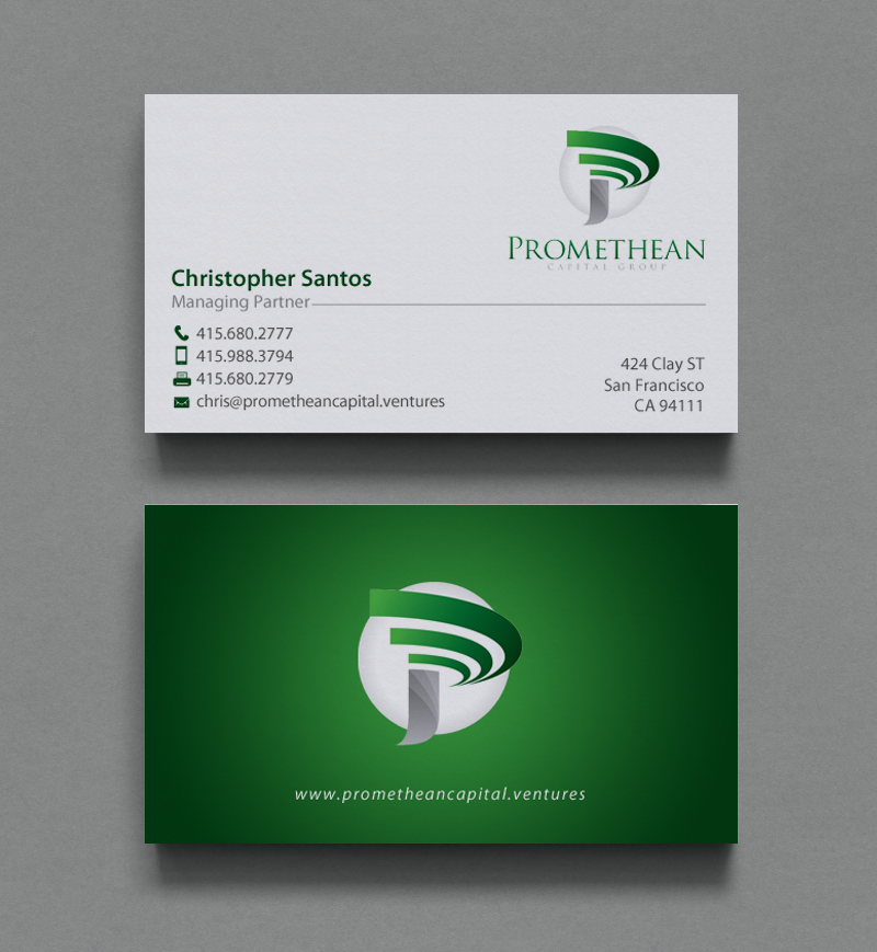 Business Card Design by chandrayaan.creative for PROMETHEAN CAPITAL GROUP | Design #10719983