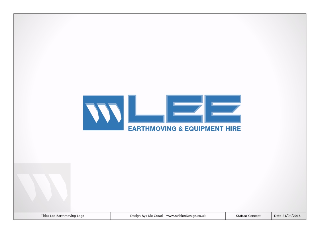 Logo-Design von nvisiondesign.co.uk für Lee Eartmoving & Equipment hire | Design #10660899