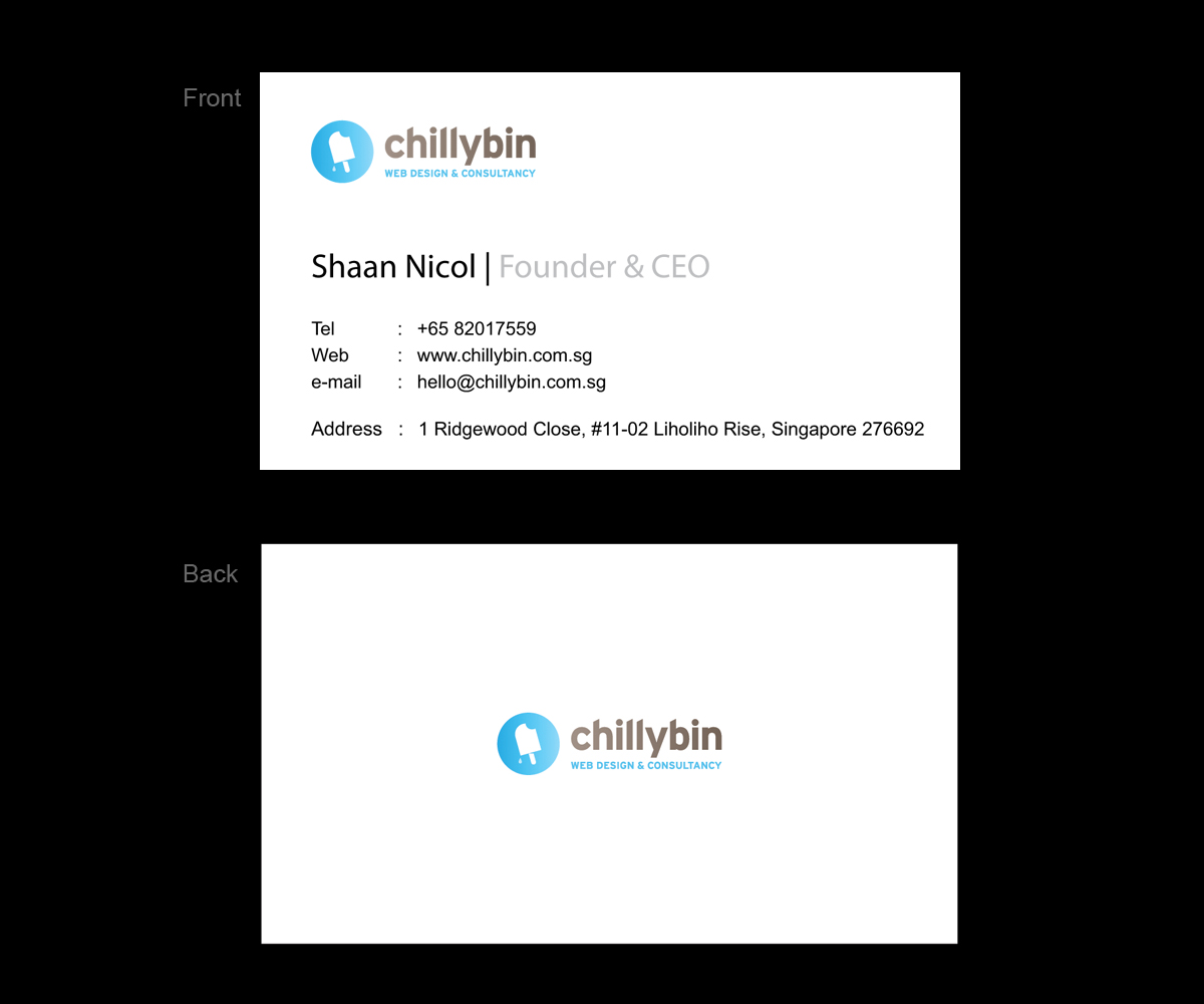 Business Card Design by Desh for ChillyBin Web Design & Consultancy | Design #2267175